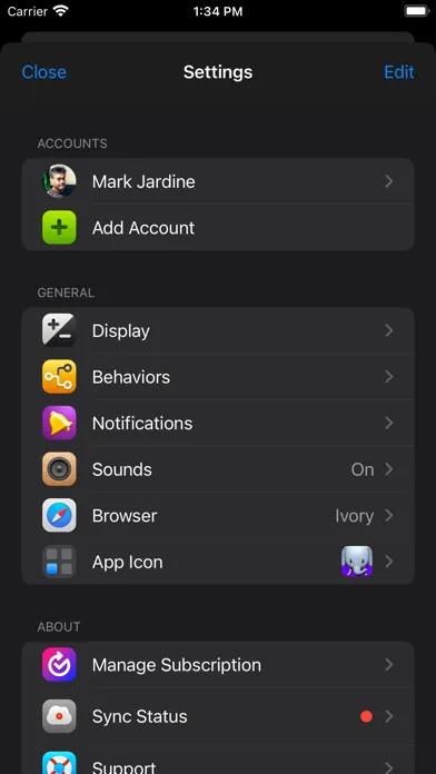 ภาพหน้าจอของ Ivory for Mastodon by Tapbots