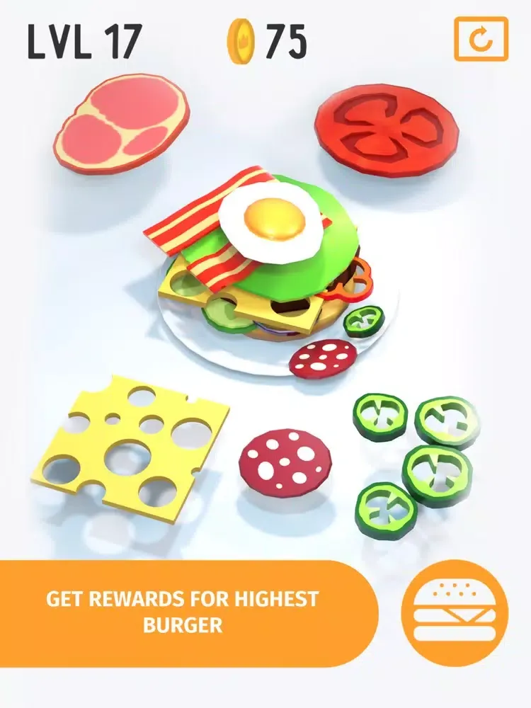 Capturas de pantalla de Stack the Burger: Slices Shift iPad 