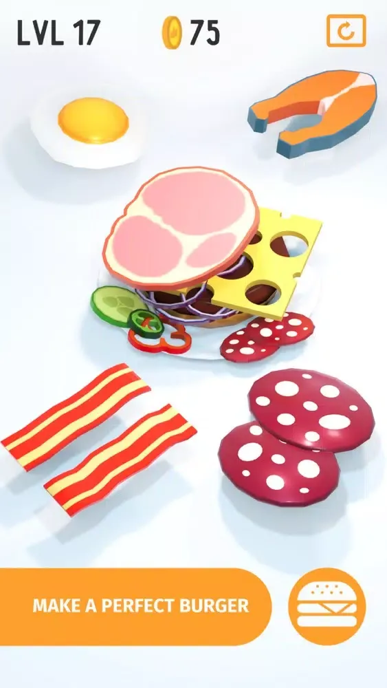Capturas de pantalla de Stack the Burger: Slices Shift