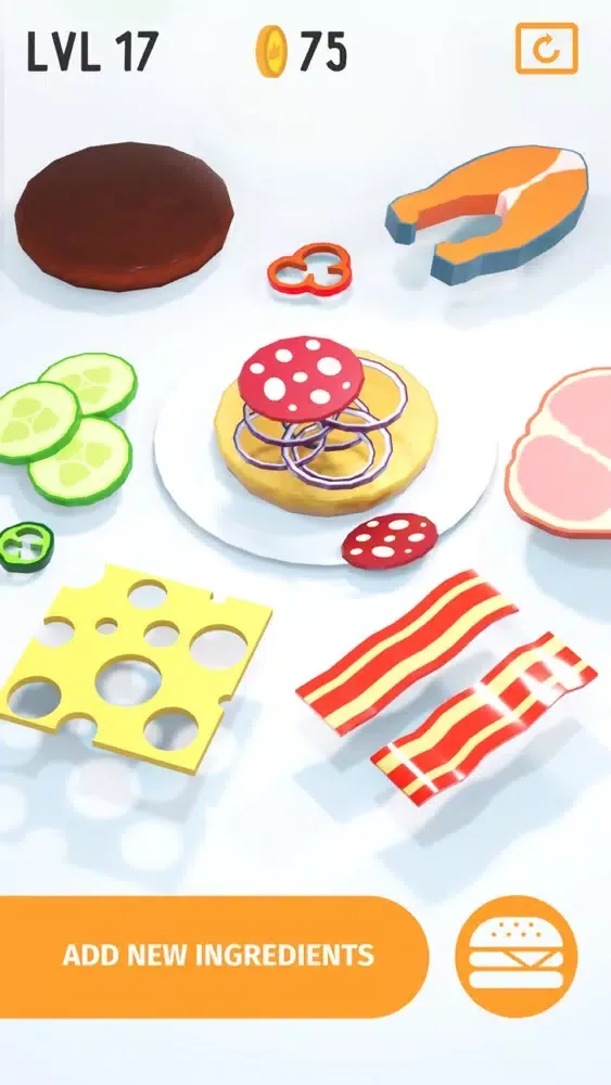 Capturas de pantalla de Stack the Burger: Slices Shift