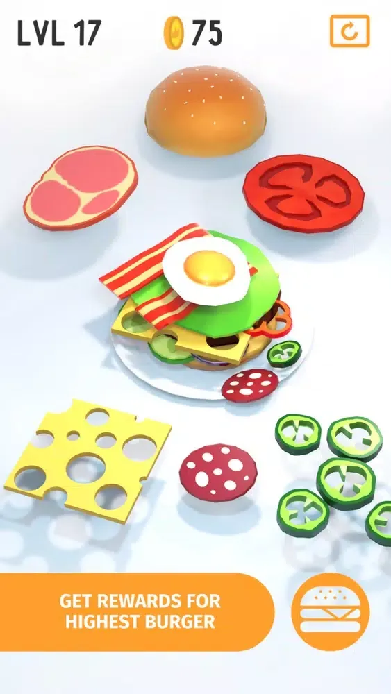 Capturas de pantalla de Stack the Burger: Slices Shift