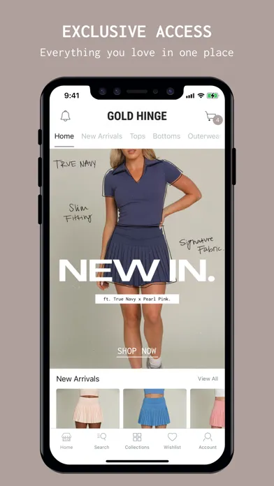 Ảnh chụp màn hình của Gold Hinge