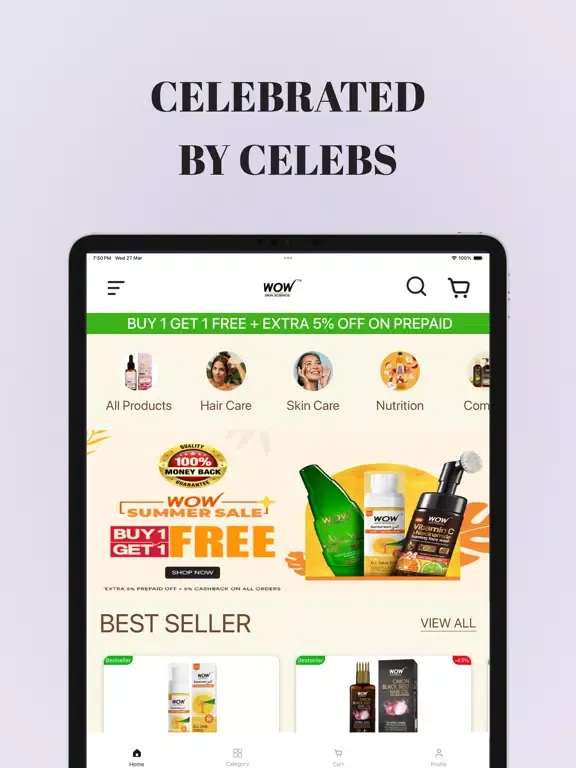 Скриншоты Buywow Online Beauty Shopping iPad 