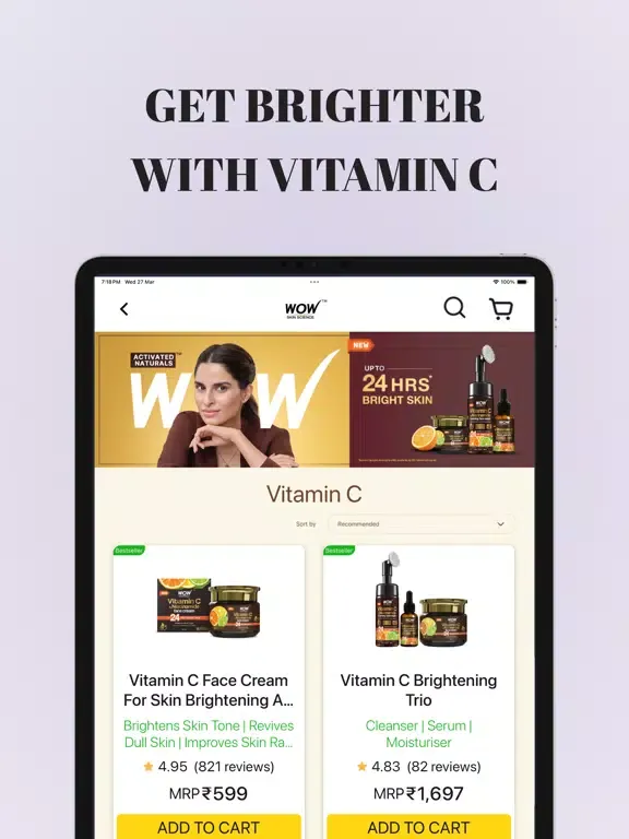 Скриншоты Buywow Online Beauty Shopping iPad 