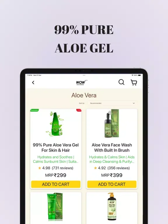 Скриншоты Buywow Online Beauty Shopping iPad 