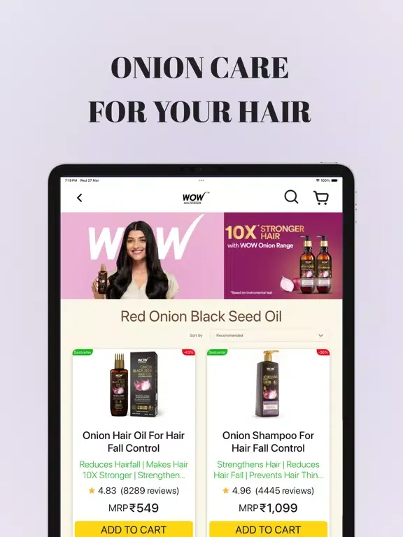 Скриншоты Buywow Online Beauty Shopping iPad 