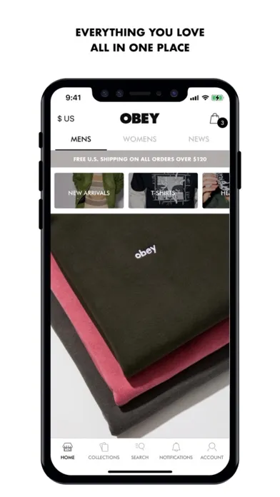 Capturas de tela do OBEY CLOTHING