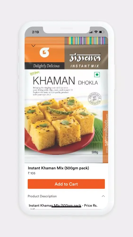 Tangkapan skrin Indore Online Namkeen & Food