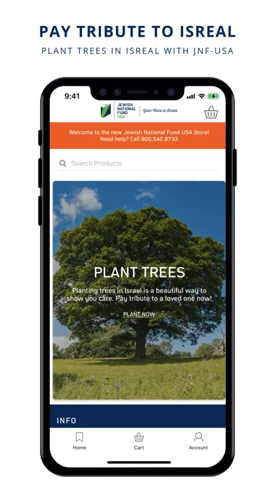 Ảnh chụp màn hình của Plant Trees: JNF - USA