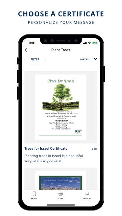 Ảnh chụp màn hình của Plant Trees: JNF - USA