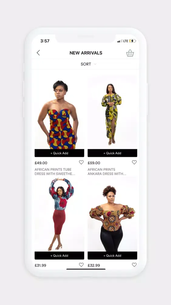 Tangkapan layar Afro Fusion Apparel