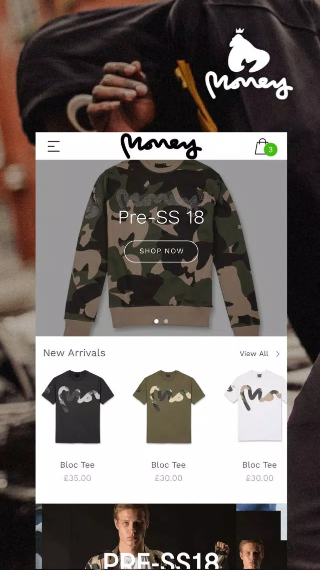 Tangkapan layar MONEY Clothing
