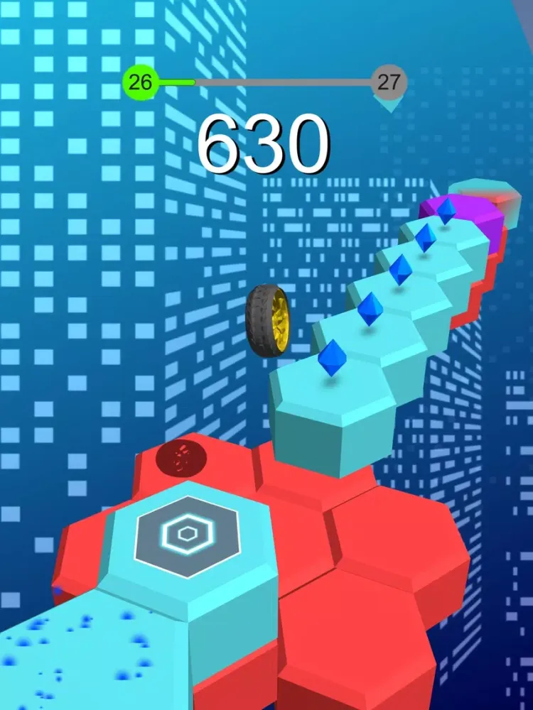 Capturas de tela do Rolling Wheelie Run iPad 