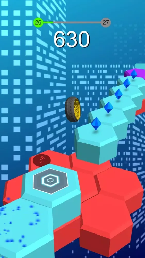 Capturas de tela do Rolling Wheelie Run