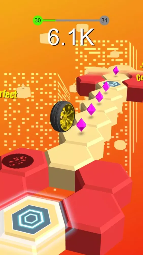 Capturas de tela do Rolling Wheelie Run