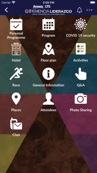 Capturas de tela do Amway Events - Latin America