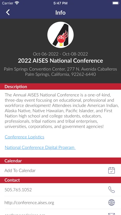 AISES Events Screenshots