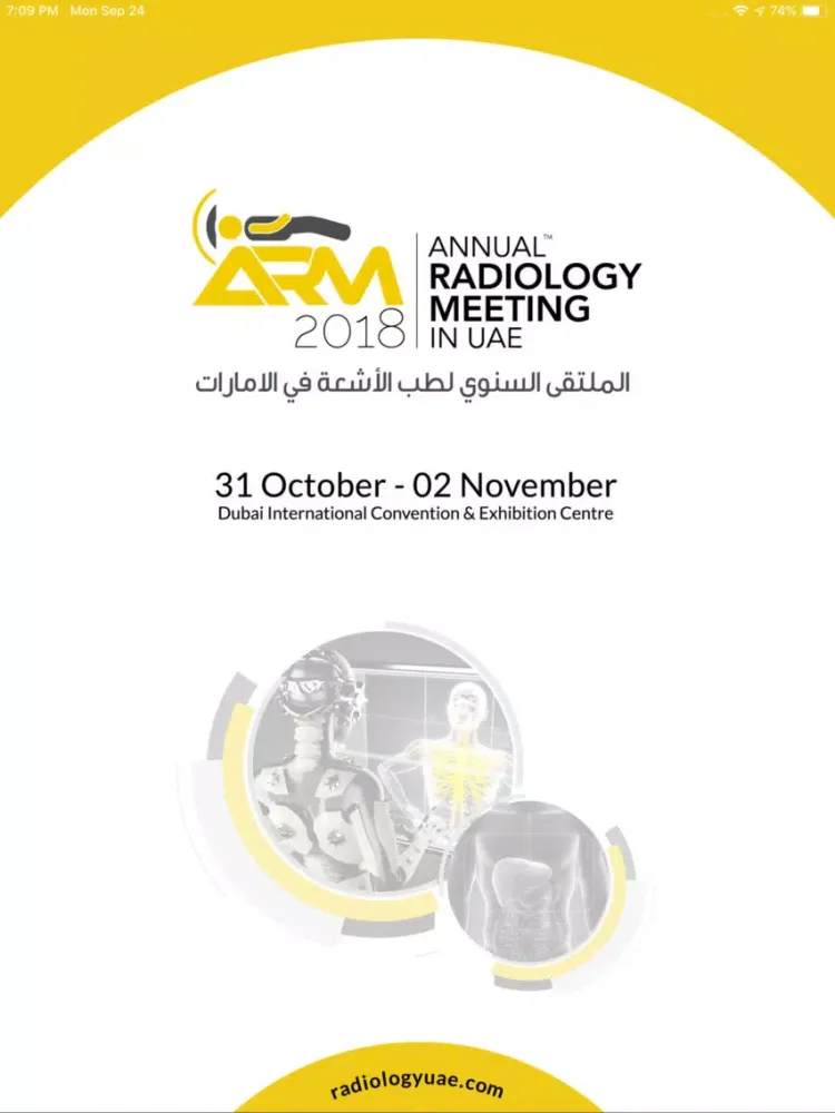 Capturas de tela do Annual Radiology Meeting iPad 