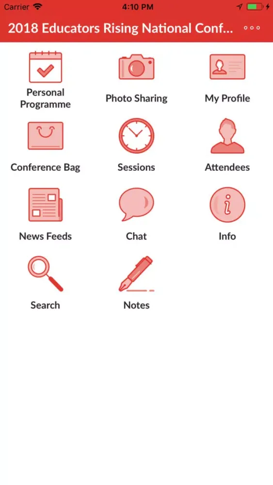 Tangkapan skrin Educators Rising Conferences