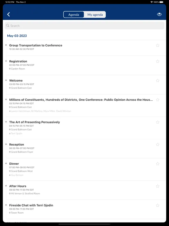 Congressional Institute Events iPad  স্ক্রিনশট
