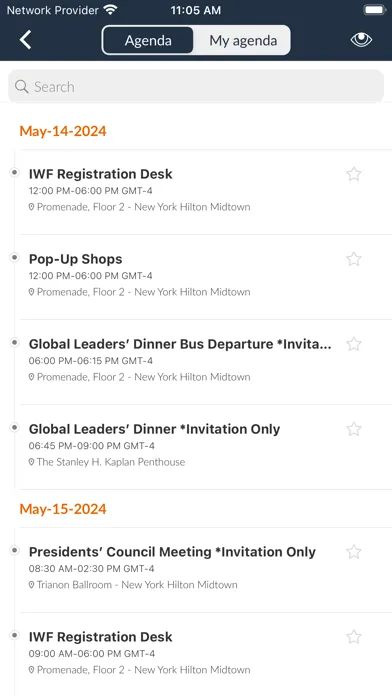 IWF Conference App Screenshots