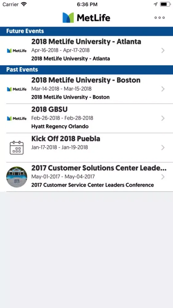 صور MetLife Events App