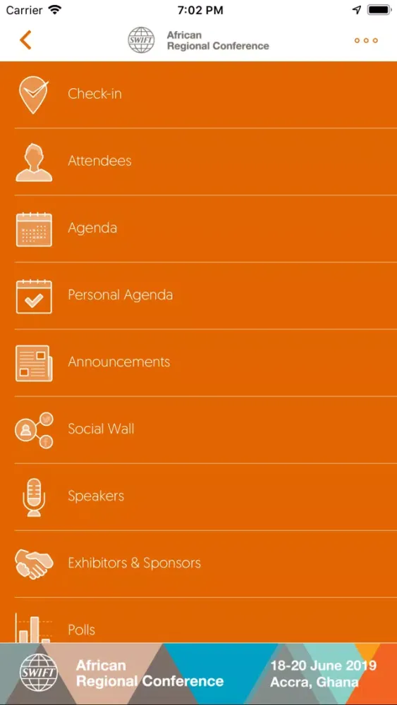 Captures d'écran de SWIFT EMEA Events