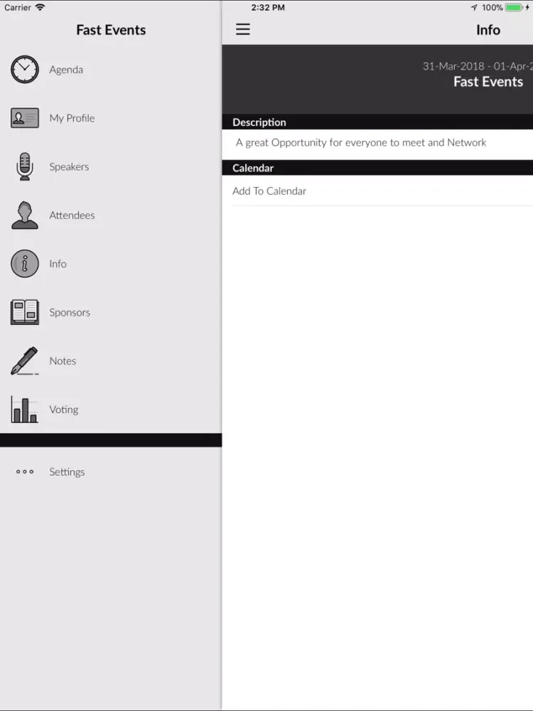 Zrzuty ekranu FAST Events App iPad 