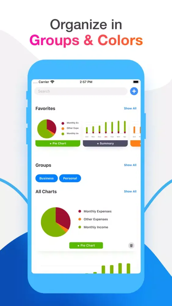 Captures d'écran de Chart Maker +