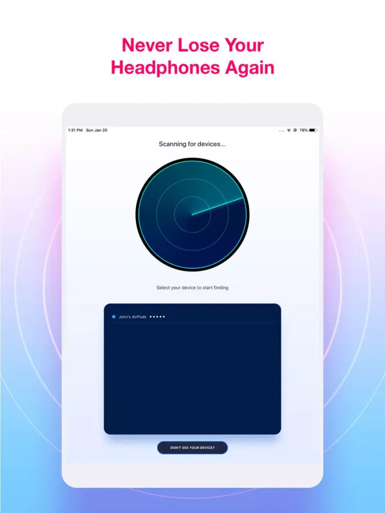 Find My Headphones iPad  স্ক্রিনশট