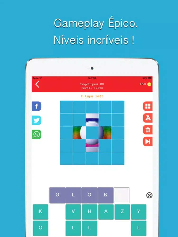 Logotipos BR™ - Melhor Jogo de Quiz dos Conhecimentos das Logomarcas do Brasil 2015 iPad 应用截图