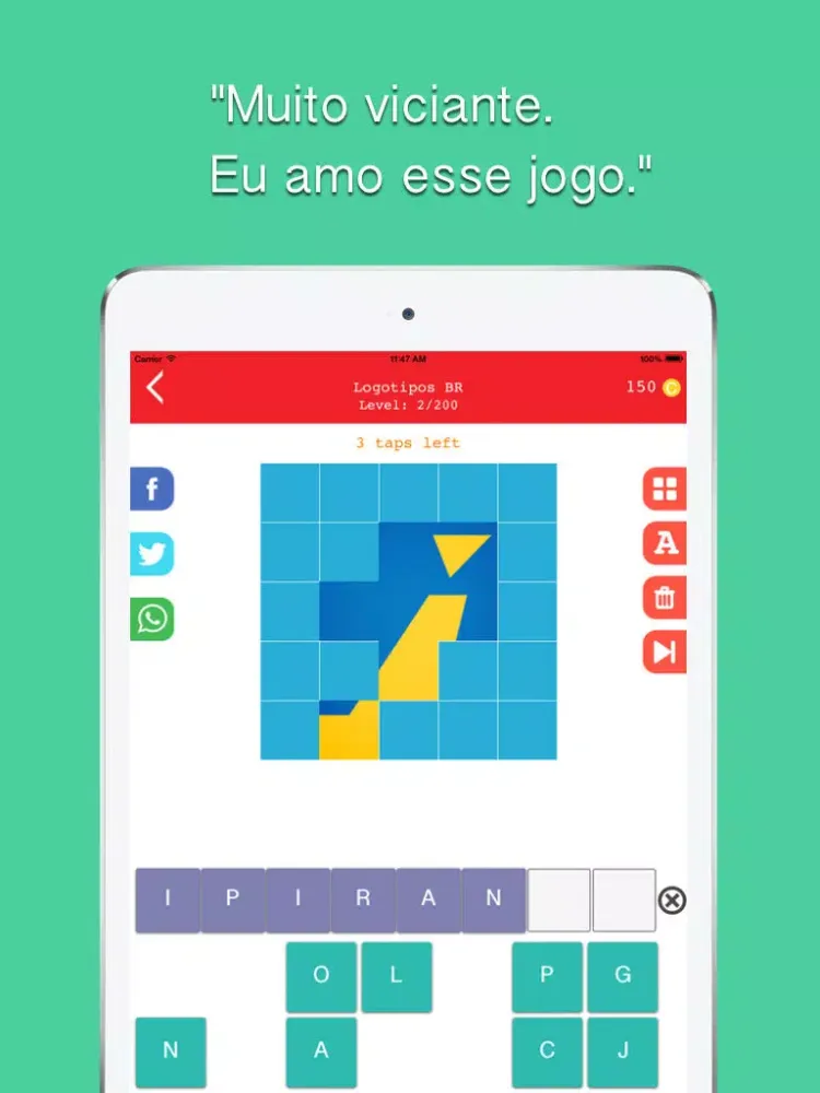 Logotipos BR™ - Melhor Jogo de Quiz dos Conhecimentos das Logomarcas do Brasil 2015 iPad 应用截图