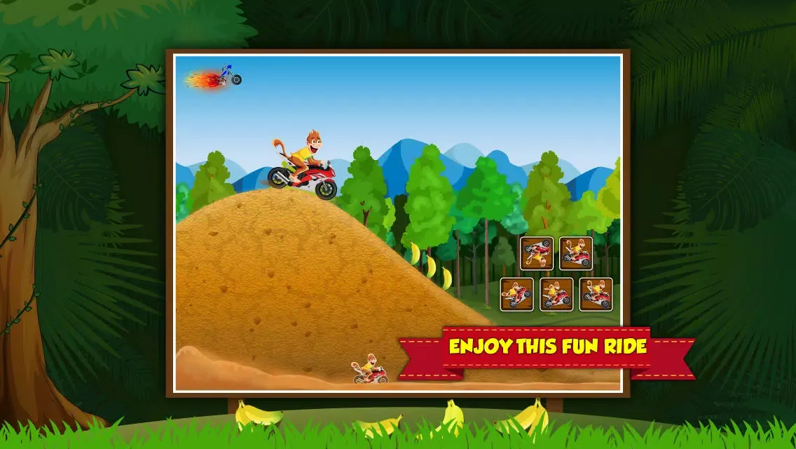 Screenshot di Monkey Bike Safari - Motocross Hill Climb Race