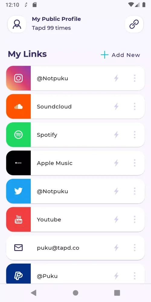 ภาพหน้าจอของ Tap'd