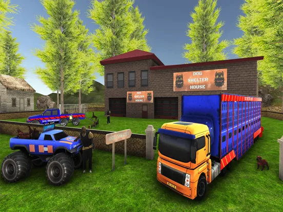 ภาพหน้าจอของ Monster Truck Dogs Transport iPad 