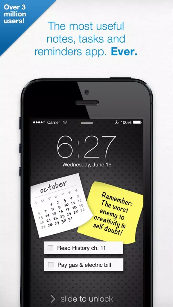 Tangkapan skrin Notefuly (Free) - Reminders & Notes w/ Alarms