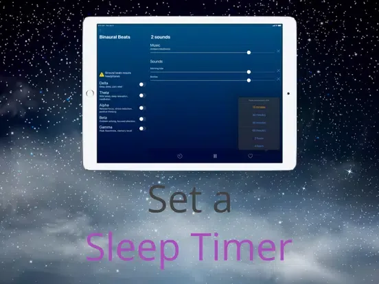 Ambient: Sleep Sounds Machine iPad  Screenshots