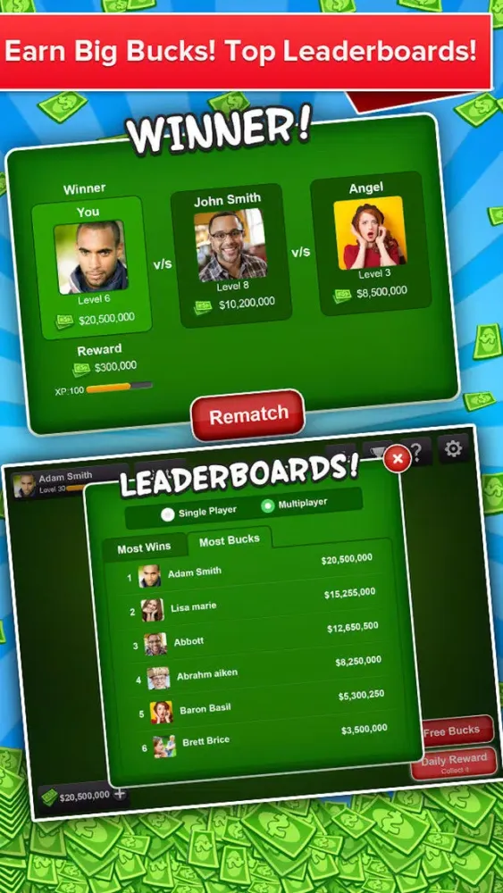 Tonk Multiplayer Card Game (Tunk Classic) Free Screenshots