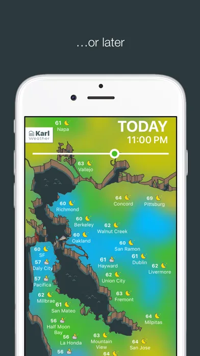 Capturas de pantalla de Karl Weather