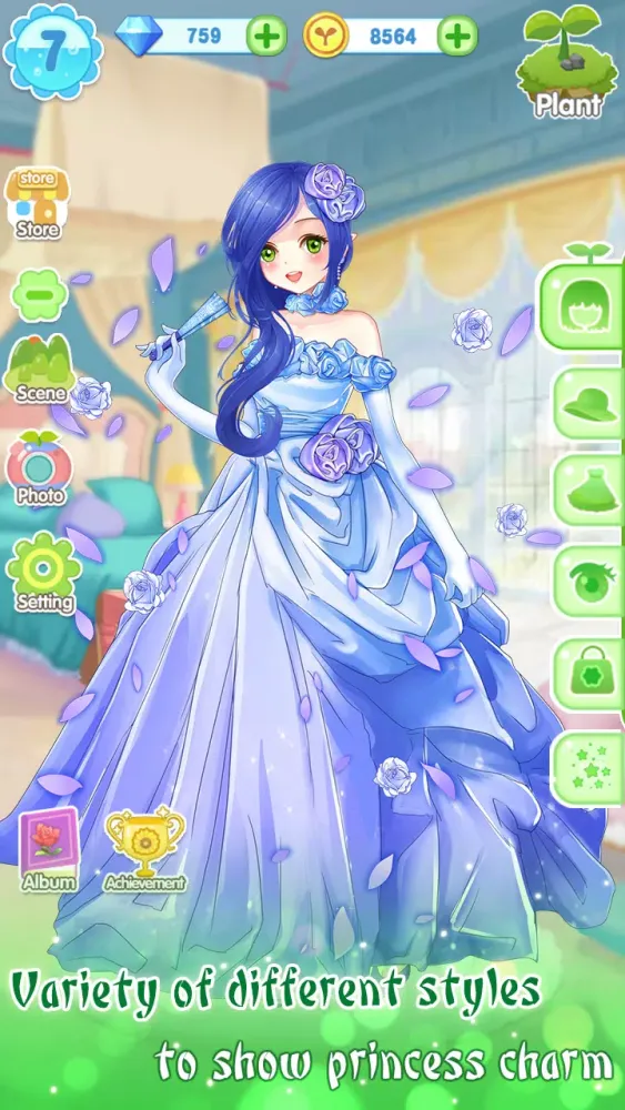 Ảnh chụp màn hình của Garden Dressup Flower Princess