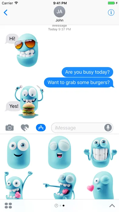 BlueMoji - 3D Emoji Stickers应用截图