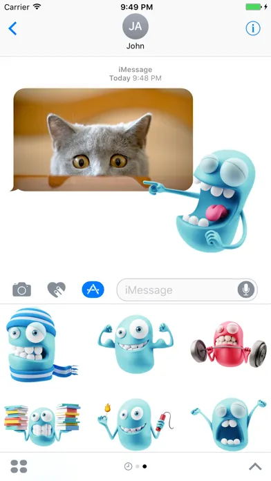 BlueMoji - 3D Emoji Stickers应用截图