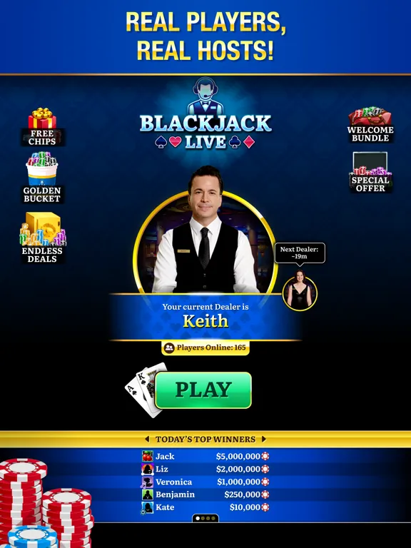 Blackjack Live Casino iPad  Screenshots