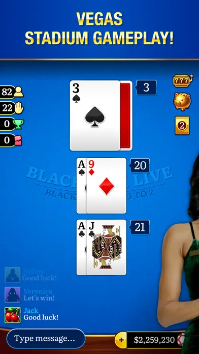 Blackjack Live Casino Screenshots