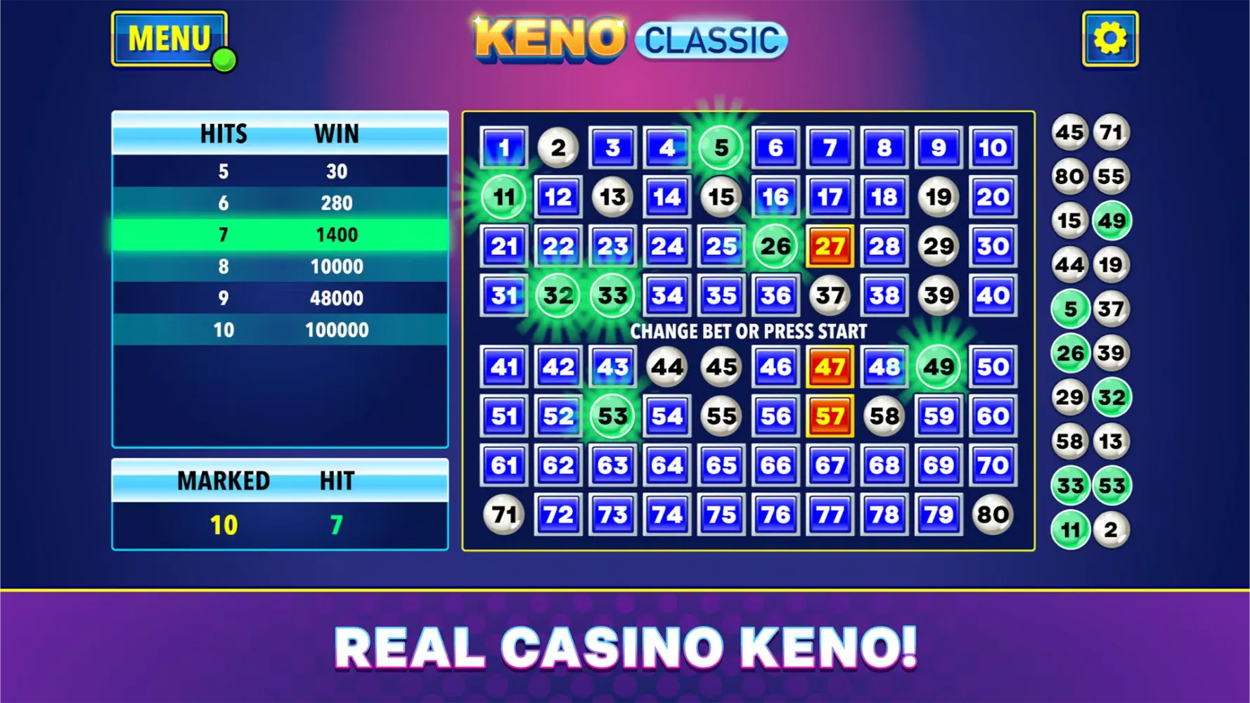 Keno Vegas Screenshots