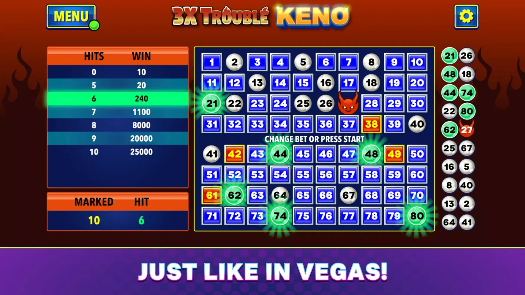 Keno Vegas Screenshots