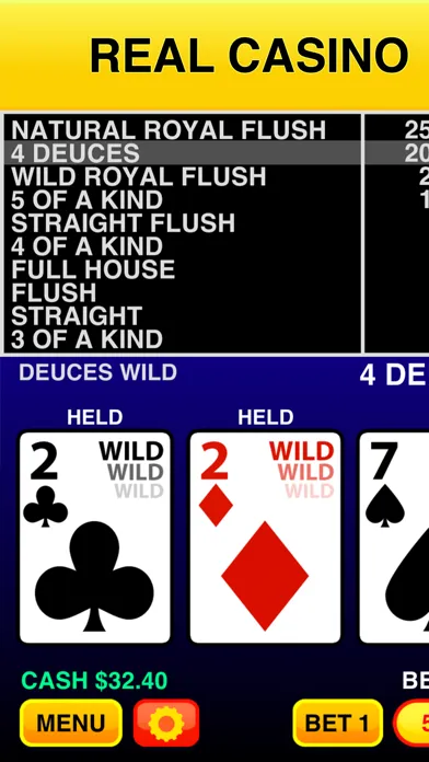Deuces Wild Casino Video Poker Screenshots