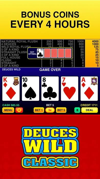 Deuces Wild Casino Video Poker Screenshots