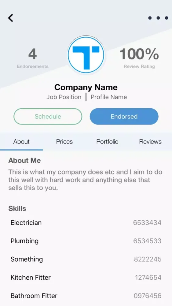 Zrzuty ekranu Tapin Trades, Promote Yourself