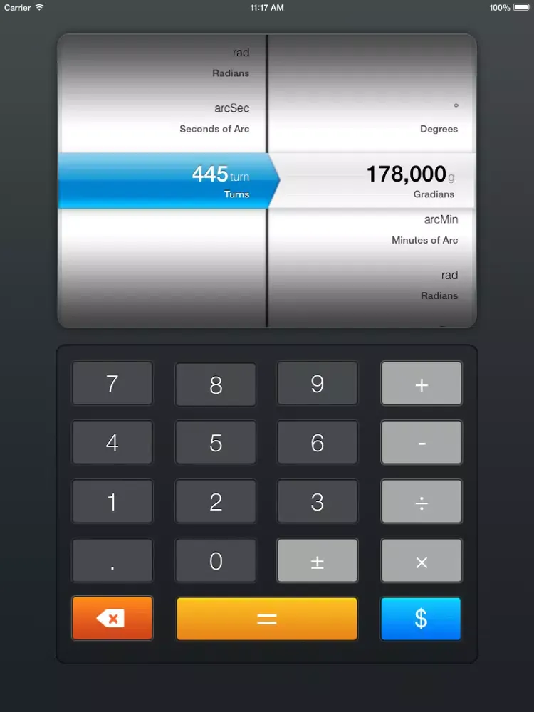 Ảnh chụp màn hình của Converter — The Amazing Unit Converter iPad 
